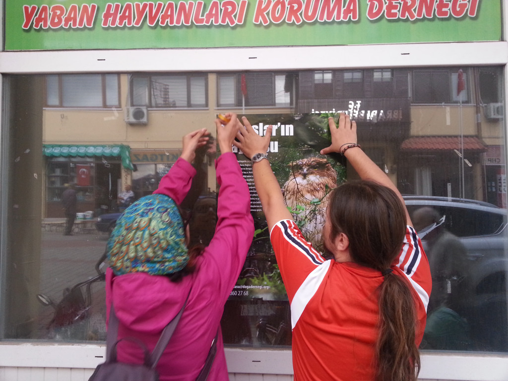 Poster distribution to Hunters and Wild Animals Conservation Society Office